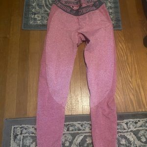Flex Gym shark leggings large pink / red